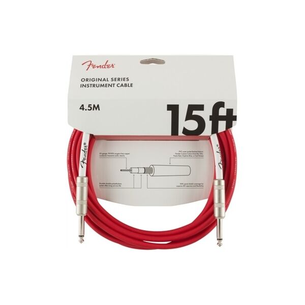 FENDER CABLE FENDER INSTRUMENTO ORIGINAL 4,5 MTS ROJO