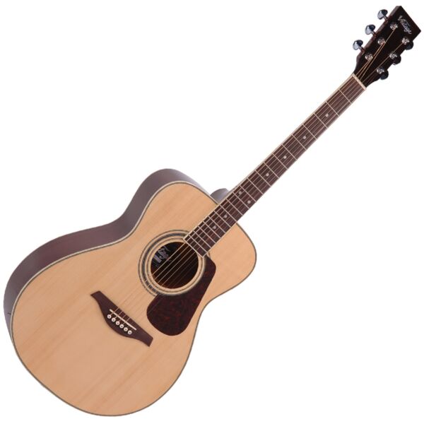 VINTAGE FOLK GUITAR- SOLID TOP- NATURAL
