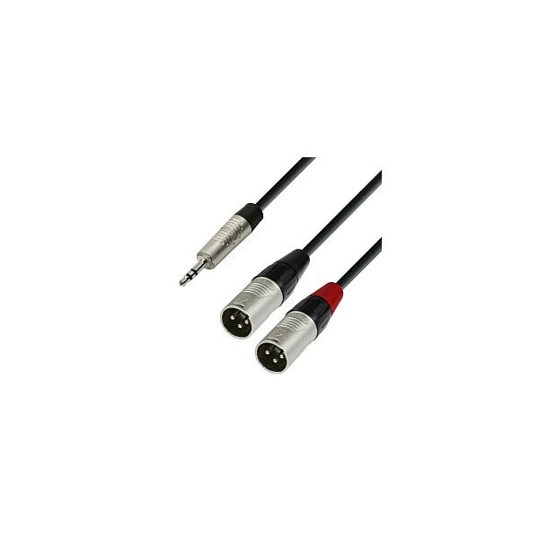 Adam Hall Cable MiniJack ST- 2 x XLRm 3m Rean