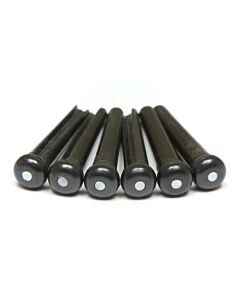 GRAPHTECH TUSQ Bridge Pins Martin Style 2mm Black / Mother-Of-Pearl Dot (6 Pcs)