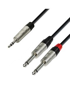 Adam Hall Cable REAN Mini Jack St - 2 x Jack 1.5 m