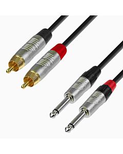 Adam Hall Cable 2 x RCA - 2 x Jack 0,9m