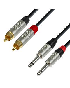 Adam Hall Cable 2 x RCA - 2 x Jack 3m